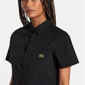 NWT MSRP $58 RVCA Short Sleeve Crop Top with Logo